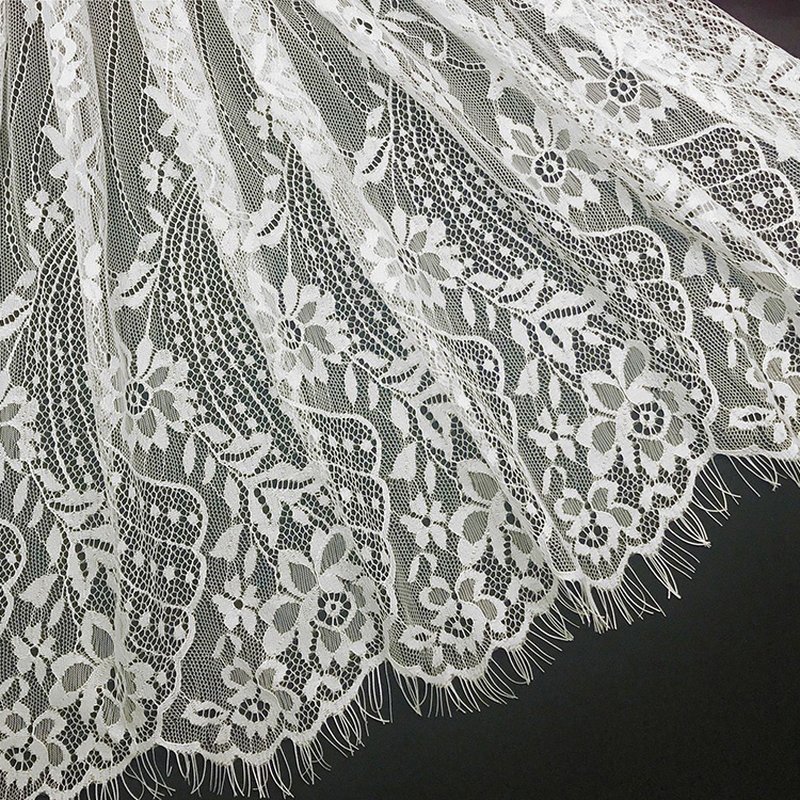 Lace Trim Stripe Wave Nylon Lace Fabric for Bridal Wholesale Supplier 10